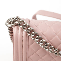 Chanel Old Medium Quilted Boy Pink 21Series