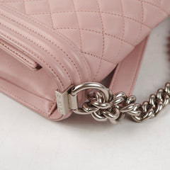Chanel Old Medium Quilted Boy Pink 21Series
