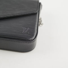 Louis Vuitton Pochette Felicie Black Epi Crossbody Bag