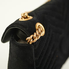 Gucci Small Black Velvet GG Marmont