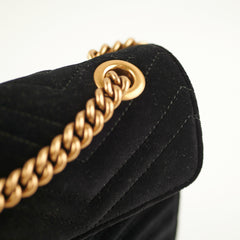 Gucci Small Black Velvet GG Marmont