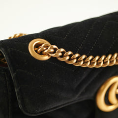 Gucci Small Black Velvet GG Marmont