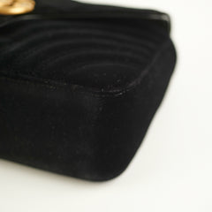 Gucci Small Black Velvet GG Marmont