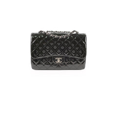 Chanel Jumbo Classic Single Flap Patent Black