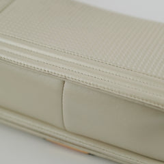 Chanel Old Medium Cube Embossed Boy White