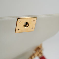 Chanel Old Medium Cube Embossed Boy White