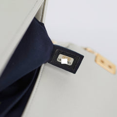 Chanel Old Medium Cube Embossed Boy White