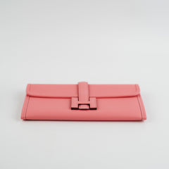 Hermes Jige Mini Swift Rose Clutch Duo - D Stamp