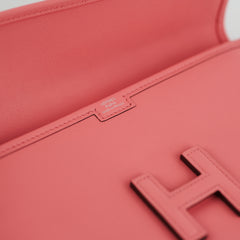 Hermes Jige Mini Swift Rose Clutch Duo - D Stamp