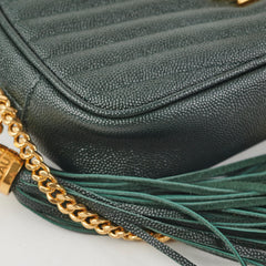 Saint Laurent Small Kate Tassle Dark Green