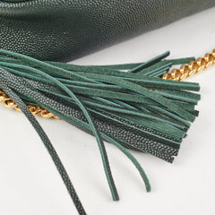 Saint Laurent Small Kate Tassle Dark Green