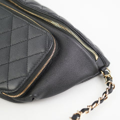 Chanel Caviar Quilted Business Affinity Waist Belt Bag Black
