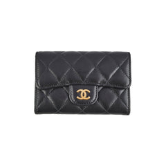 Chanel Mini Black Lambskin Cardholder