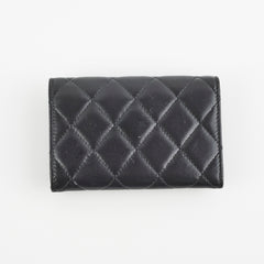 Chanel Mini Black Lambskin Cardholder