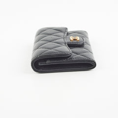 Chanel Mini Black Lambskin Cardholder