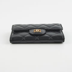 Chanel Mini Black Lambskin Cardholder