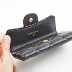 Chanel Mini Black Lambskin Cardholder