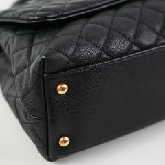 Chanel Coco Handle Caviar Medium Black