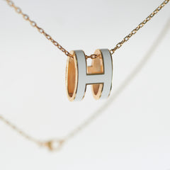 Hermes Pop H White Necklace