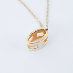 Hermes Pop H White Necklace