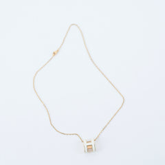 Hermes Pop H White Necklace