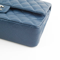 Chanel Medium/Large Double Classic Flap Caviar Navy