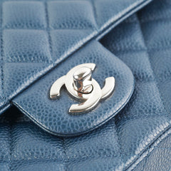 Chanel Medium/Large Double Classic Flap Caviar Navy