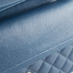 Chanel Medium/Large Double Classic Flap Caviar Navy