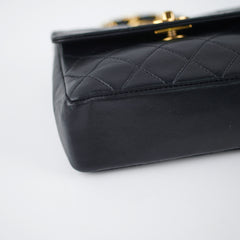 Chanel Mini Vintage Lambskin Black Flap Bag