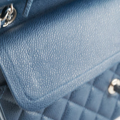 Chanel Medium/Large Double Classic Flap Caviar Navy