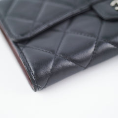 Chanel Long Lambskin Black Wallet