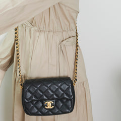 Chanel Caviar Matelasse Mini Bag Black