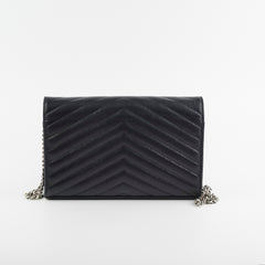 Saint Laurent Envelope Wallet On Chain Black
