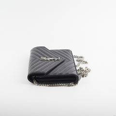 Saint Laurent Envelope Wallet On Chain Black