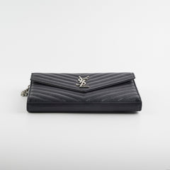 Saint Laurent Envelope Wallet On Chain Black