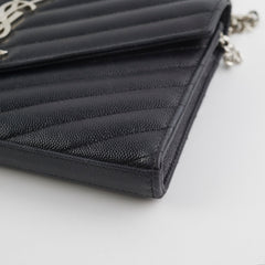 Saint Laurent Envelope Wallet On Chain Black
