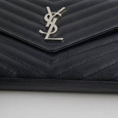 Saint Laurent Envelope Wallet On Chain Black