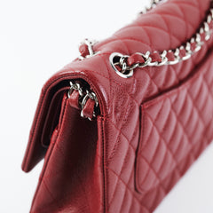 Chanel Medium/Large Caviar Double Classic Flap Red