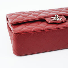Chanel Medium/Large Caviar Double Classic Flap Red