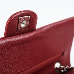 Chanel Medium/Large Caviar Double Classic Flap Red