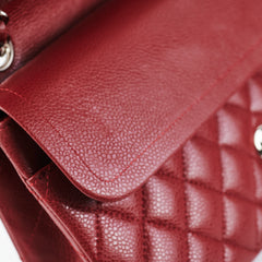 Chanel Medium/Large Caviar Double Classic Flap Red
