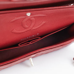 Chanel Medium/Large Caviar Double Classic Flap Red