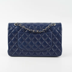 Chanel Classic Flap Medium/Large Caviar Blue Shoulder Bag