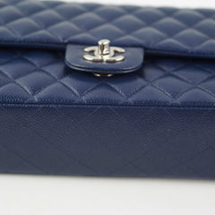Chanel Classic Flap Medium/Large Caviar Blue Shoulder Bag