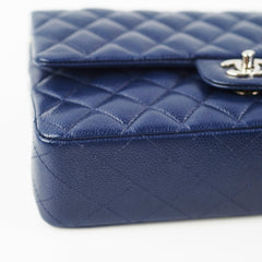 Chanel Classic Flap Medium/Large Caviar Blue Shoulder Bag