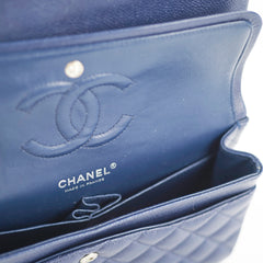Chanel Classic Flap Medium/Large Caviar Blue Shoulder Bag