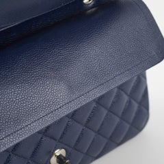 Chanel Classic Flap Medium/Large Caviar Blue Shoulder Bag