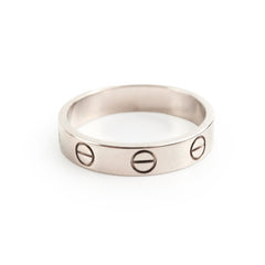Cartier Love Ring Small Model Size 50 White Gold