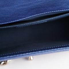 Chanel Old Medium Boy Metallic Blue