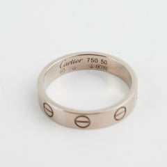 Cartier Love Ring Small Model Size 50 White Gold